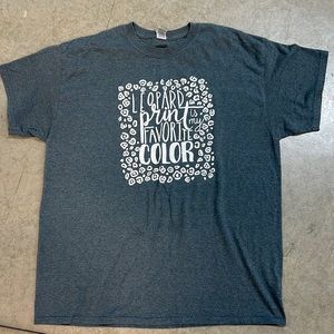 Women’s “Leopard 🐆Print is My Favorite Color” gray shirt size XL